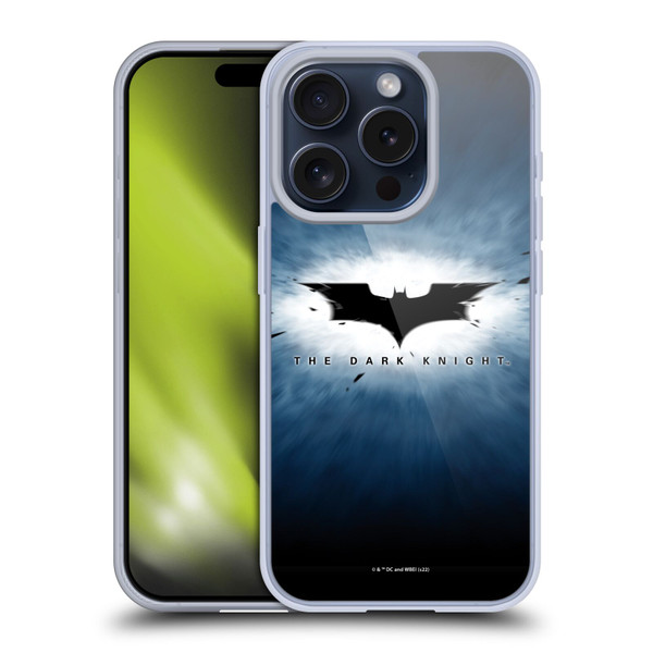 The Dark Knight Graphics Logo Soft Gel Case for Apple iPhone 15 Pro