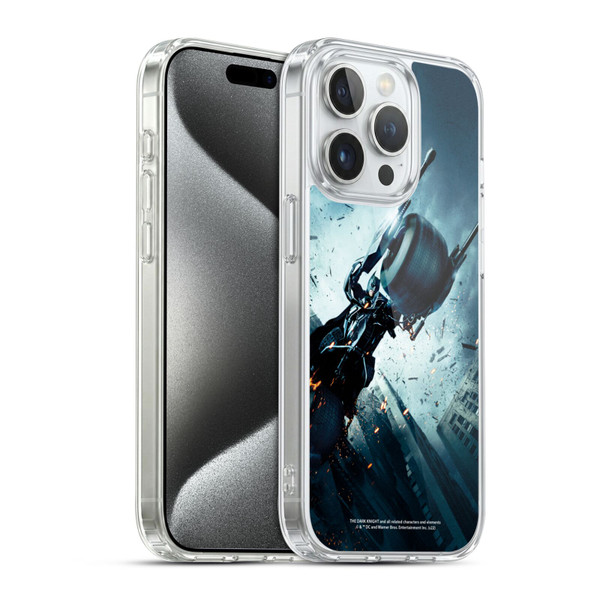 The Dark Knight Key Art Batman Batpod Soft Gel Case for Apple iPhone 15 Pro & MagSafe