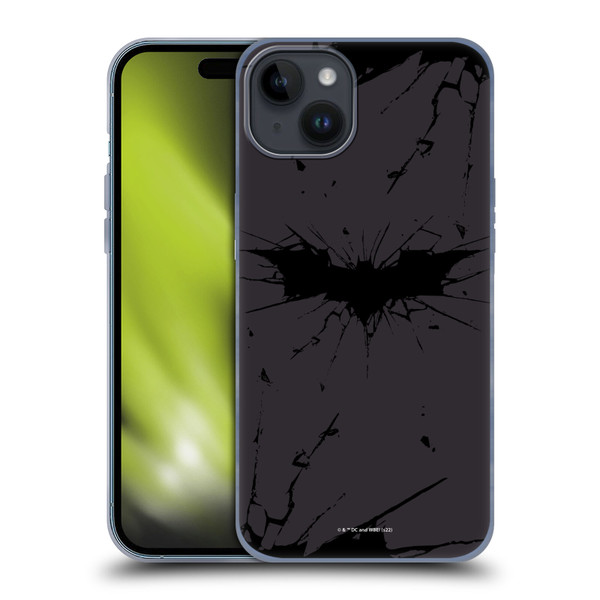 The Dark Knight Rises Logo Black Soft Gel Case for Apple iPhone 15 Plus