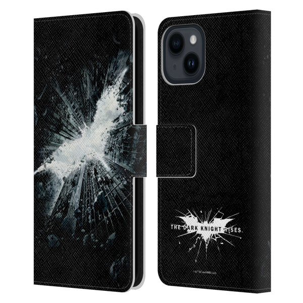 The Dark Knight Rises Logo Poster Leather Book Wallet Case Cover For Apple iPhone 15