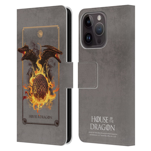 House Of The Dragon: Television Series Art Syrax and Caraxes Leather Book Wallet Case Cover For Apple iPhone 15 Pro