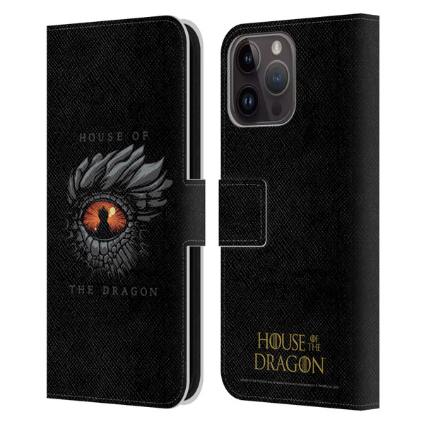 House Of The Dragon: Television Series Graphics Dragon Eye Leather Book Wallet Case Cover For Apple iPhone 15 Pro Max