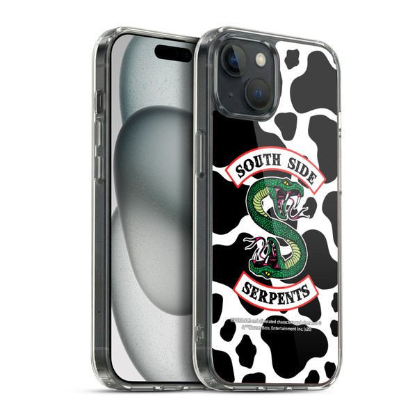 Riverdale South Side Serpents Cow Logo Soft Gel Case for Apple iPhone 15 Plus & MagSafe