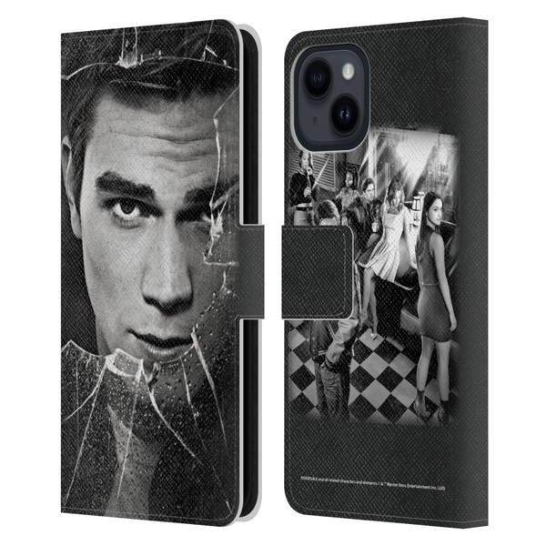 Riverdale Broken Glass Portraits Archie Andrews Leather Book Wallet Case Cover For Apple iPhone 15
