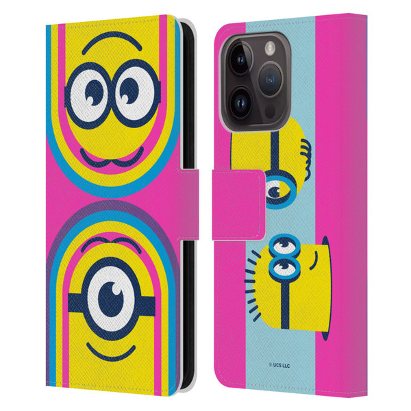Minions Rise of Gru(2021) Day Tripper Face Leather Book Wallet Case Cover For Apple iPhone 15 Pro