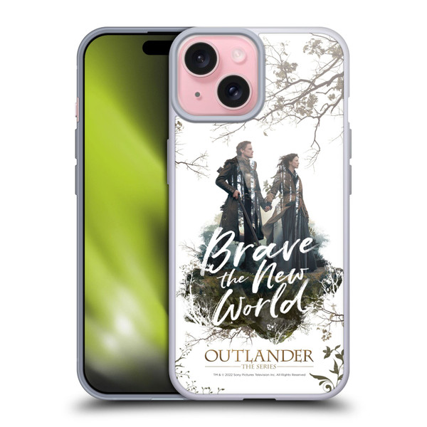 Outlander Composed Graphics Brave The New World Soft Gel Case for Apple iPhone 15