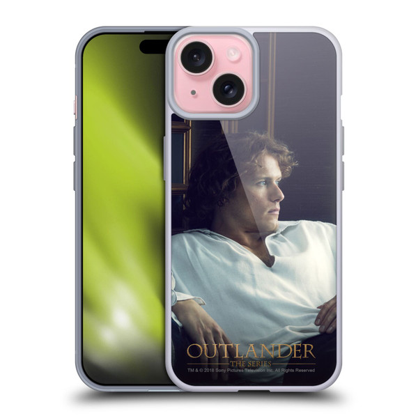 Outlander Characters Jamie White Shirt Soft Gel Case for Apple iPhone 15