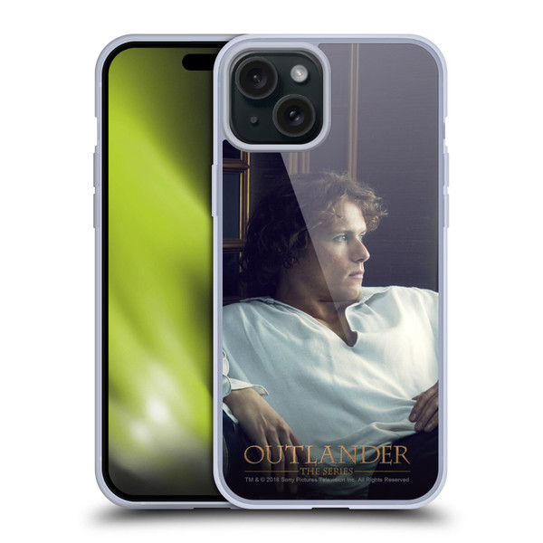 Outlander Characters Jamie White Shirt Soft Gel Case for Apple iPhone 15 Plus