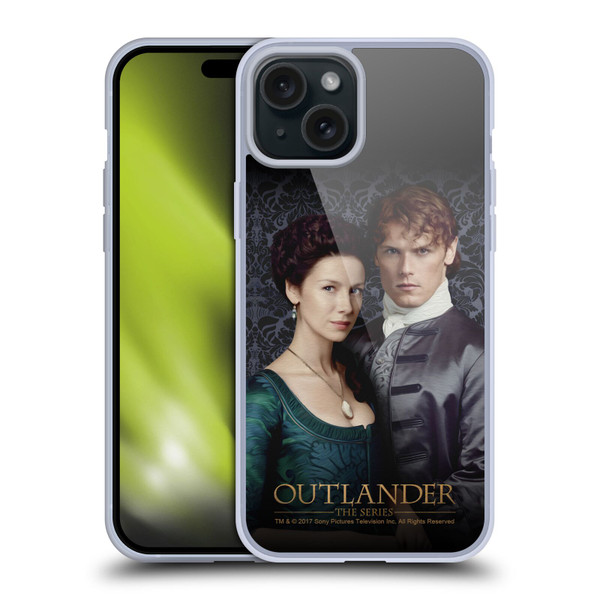 Outlander Portraits Claire & Jamie Soft Gel Case for Apple iPhone 15 Plus
