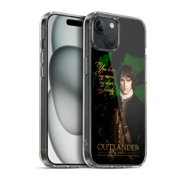 Outlander Portraits Jamie Soft Gel Case for Apple iPhone 15 Plus & MagSafe