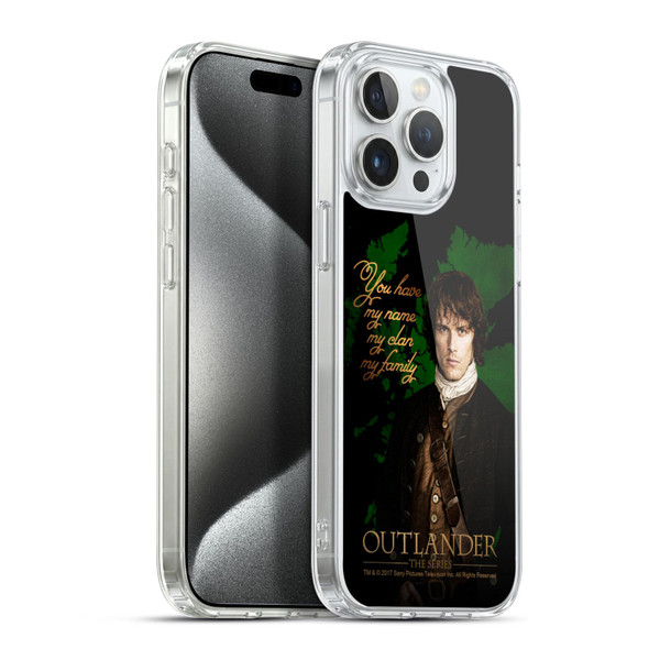Outlander Portraits Jamie Soft Gel Case for Apple iPhone 15 Pro Max & MagSafe