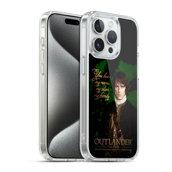 Outlander Portraits Jamie Soft Gel Case for Apple iPhone 15 Pro & MagSafe