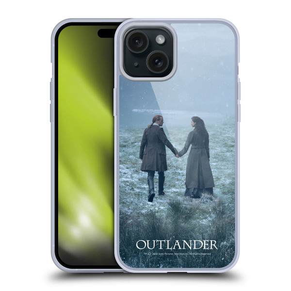 Outlander Season 6 Key Art Jamie And Claire Soft Gel Case for Apple iPhone 15 Plus