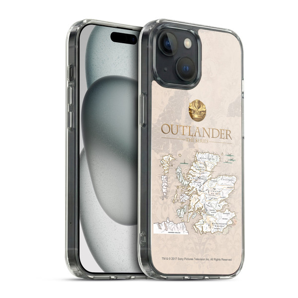Outlander Seals And Icons Map Soft Gel Case for Apple iPhone 15 & MagSafe