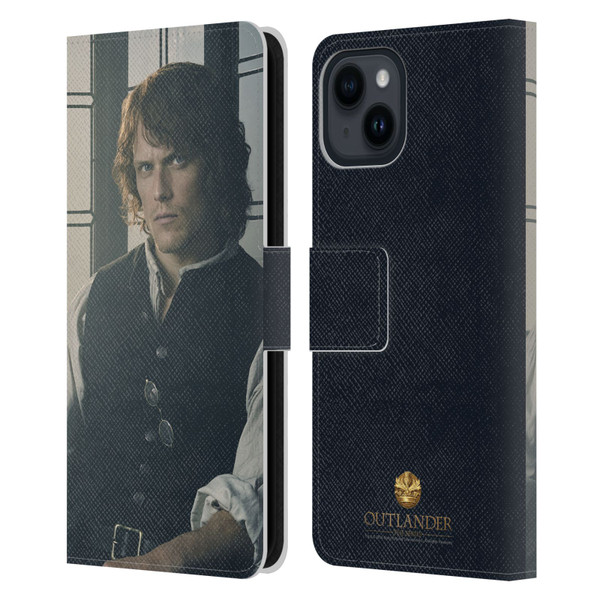 Outlander Characters Jamie Fraser Leather Book Wallet Case Cover For Apple iPhone 15