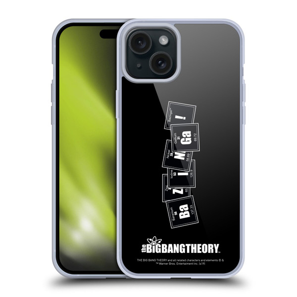 The Big Bang Theory Bazinga Elements Soft Gel Case for Apple iPhone 15 Plus