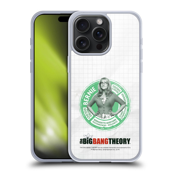 The Big Bang Theory Character Attributes Bernadette Soft Gel Case for Apple iPhone 15 Pro Max