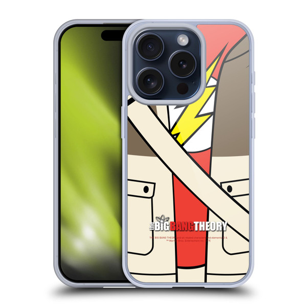 The Big Bang Theory Iconic Shirts Sheldon Soft Gel Case for Apple iPhone 15 Pro