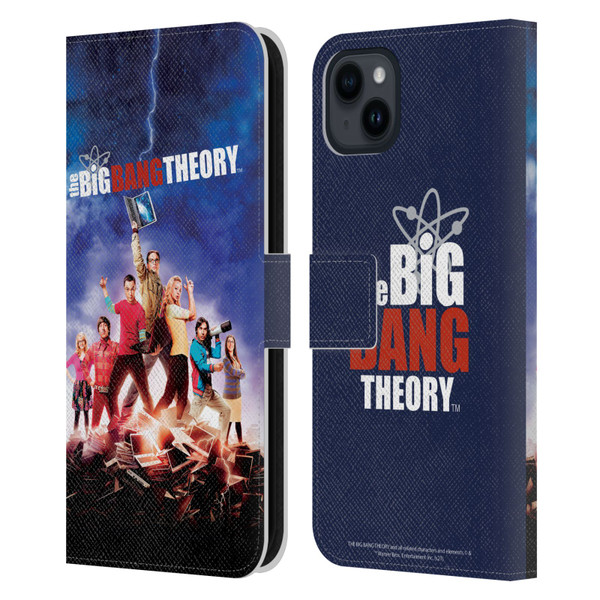 The Big Bang Theory Key Art Season 5 Leather Book Wallet Case Cover For Apple iPhone 15 Plus