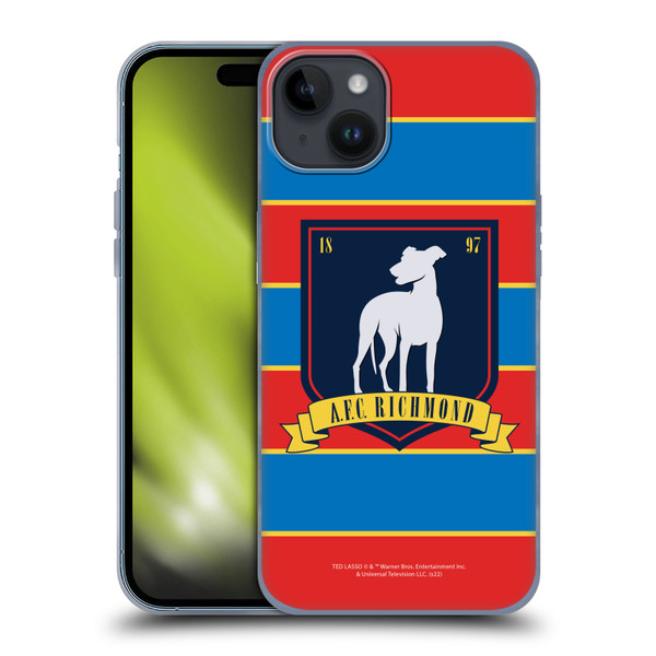 Ted Lasso Season 1 Graphics A.F.C Richmond Stripes Soft Gel Case for Apple iPhone 15 Plus