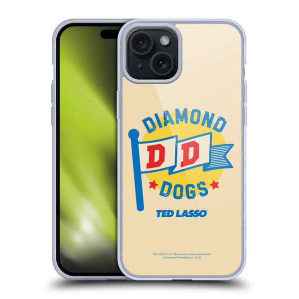 Ted Lasso Season 2 Graphics Diamond Dogs Soft Gel Case for Apple iPhone 15 Plus