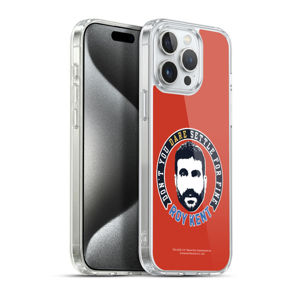 Ted Lasso Season 2 Graphics Roy Kent Soft Gel Case for Apple iPhone 15 Pro Max & MagSafe