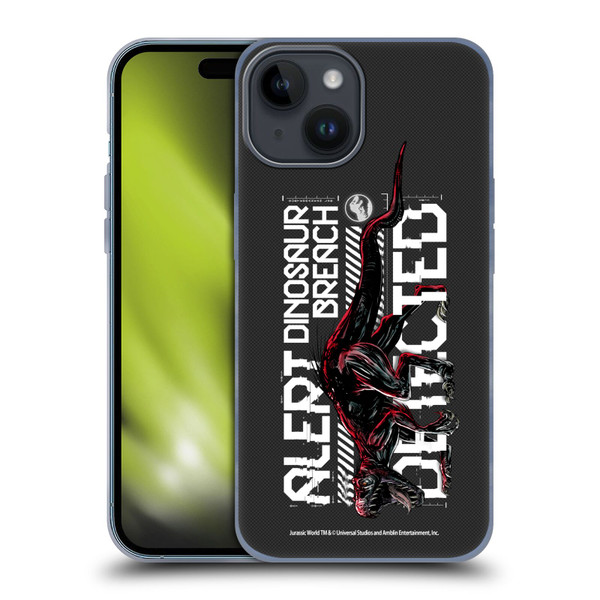 Jurassic World Fallen Kingdom Key Art Dinosaur Breach Soft Gel Case for Apple iPhone 15