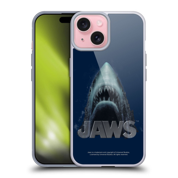 Jaws I Key Art Illustration Soft Gel Case for Apple iPhone 15