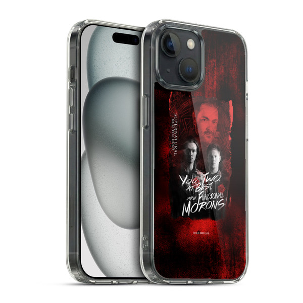 Supernatural Graphic Castiel Soft Gel Case for Apple iPhone 15 & MagSafe