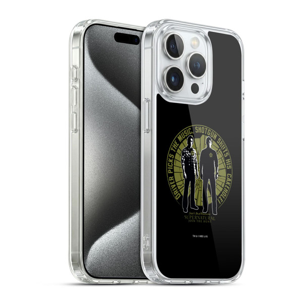 Supernatural Graphic Sam & Dean Soft Gel Case for Apple iPhone 15 Pro & MagSafe