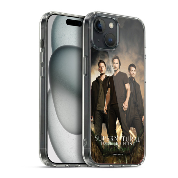 Supernatural Key Art Sam, Dean & Castiel 2 Soft Gel Case for Apple iPhone 15 Plus & MagSafe