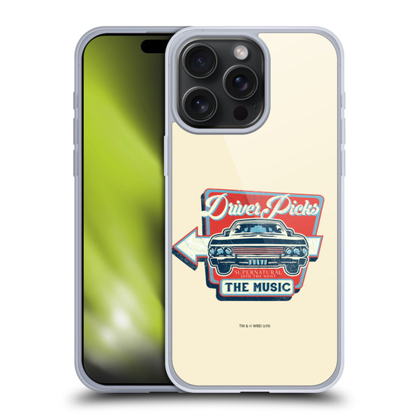 Supernatural Vectors Driver Picks Soft Gel Case for Apple iPhone 15 Pro Max