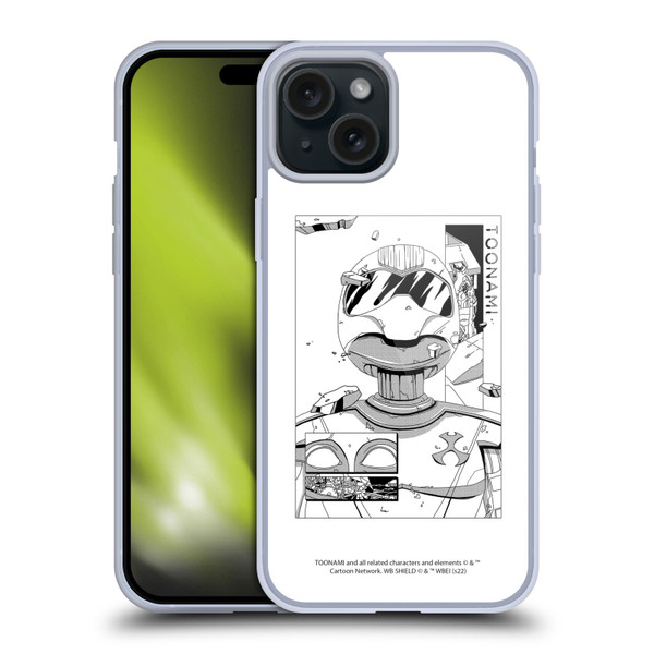 Toonami Graphics Comic Soft Gel Case for Apple iPhone 15 Plus