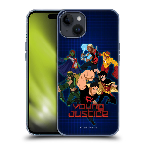 Young Justice Graphics Group Soft Gel Case for Apple iPhone 15 Plus