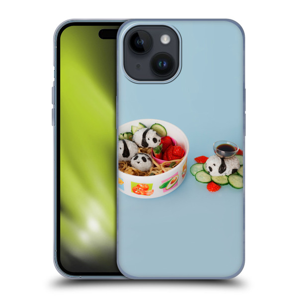 Pepino De Mar Foods Panda Rice Ball Soft Gel Case for Apple iPhone 15