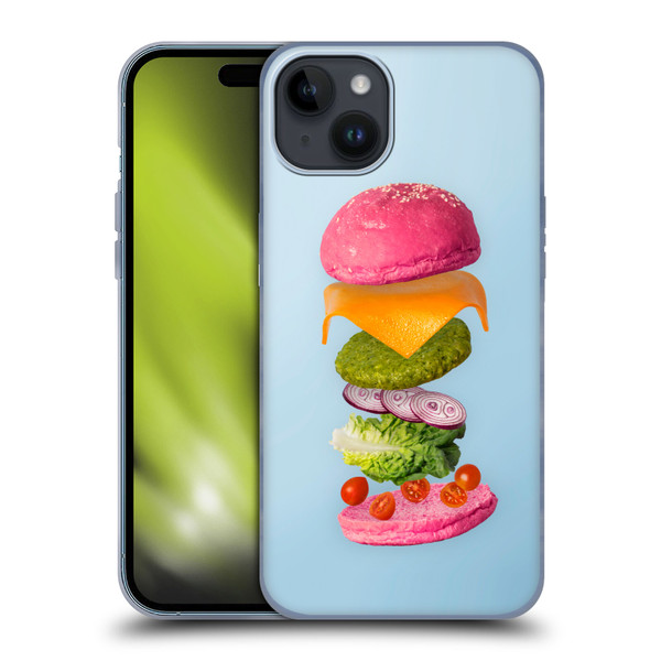 Pepino De Mar Foods Burger 2 Soft Gel Case for Apple iPhone 15 Plus