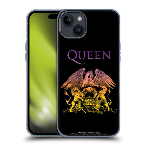 Queen Bohemian Rhapsody Logo Crest Soft Gel Case for Apple iPhone 15 Plus