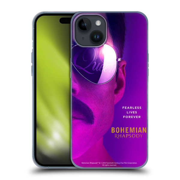 Queen Bohemian Rhapsody Movie Poster Soft Gel Case for Apple iPhone 15 Plus