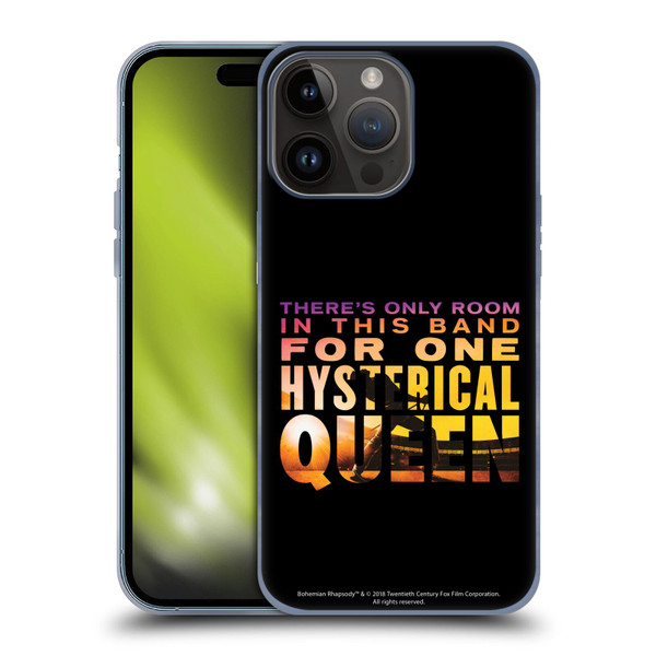 Queen Bohemian Rhapsody Hysterical Quote Soft Gel Case for Apple iPhone 15 Pro Max