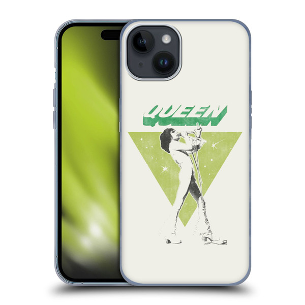 Queen Key Art Freddie Mercury Soft Gel Case for Apple iPhone 15 Plus