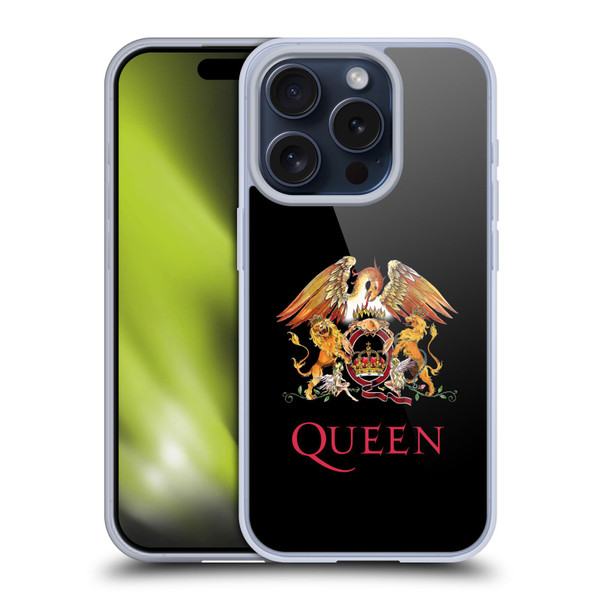 Queen Key Art Crest Soft Gel Case for Apple iPhone 15 Pro