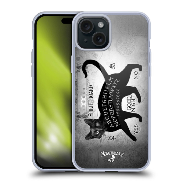 Alchemy Gothic Cats Black Cat Spirit Board Soft Gel Case for Apple iPhone 15 Plus