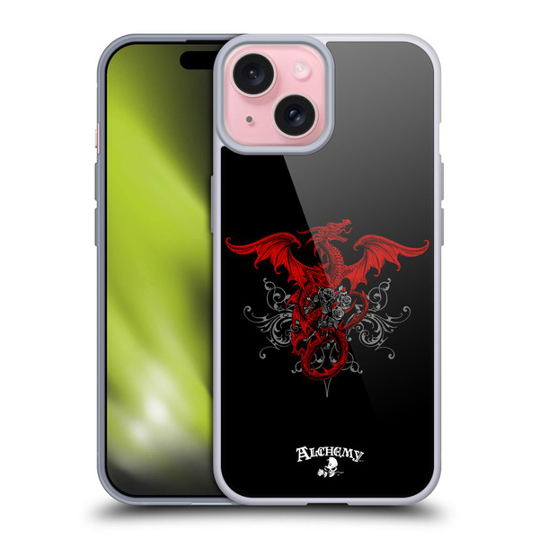 Alchemy Gothic Dragon Draco Rosa Soft Gel Case for Apple iPhone 15