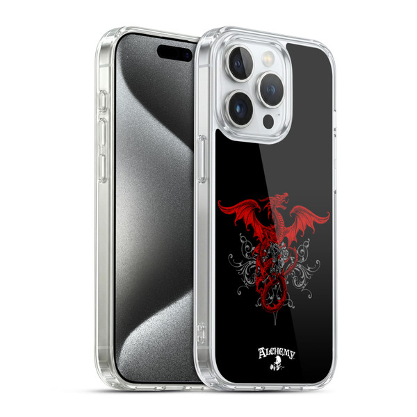 Alchemy Gothic Dragon Draco Rosa Soft Gel Case for Apple iPhone 15 Pro & MagSafe