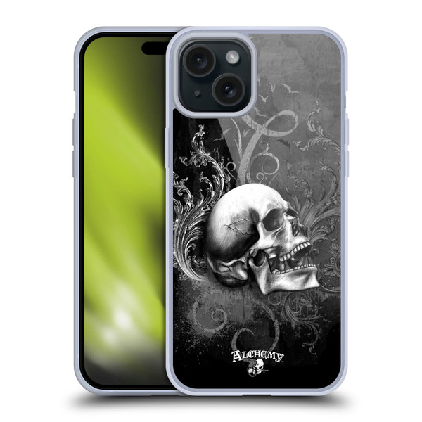 Alchemy Gothic Skull De Profundis Soft Gel Case for Apple iPhone 15 Plus