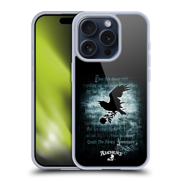 Alchemy Gothic Wing Nevermore Soft Gel Case for Apple iPhone 15 Pro