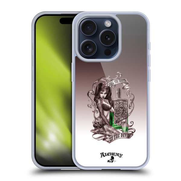Alchemy Gothic Woman Devil's Green Dew Soft Gel Case for Apple iPhone 15 Pro