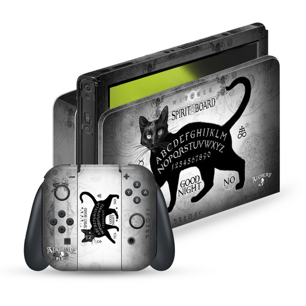 Alchemy Gothic Gothic Black Cat Spirit Board Vinyl Sticker Skin Decal Cover for Nintendo Switch OLED Bundle