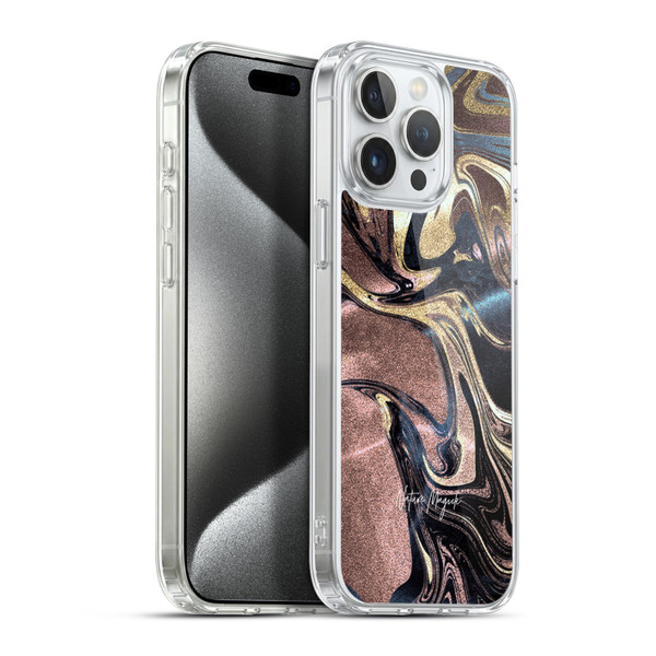 Nature Magick Luxe Gold Marble Metallic Gold Soft Gel Case for Apple iPhone 15 Pro Max & MagSafe