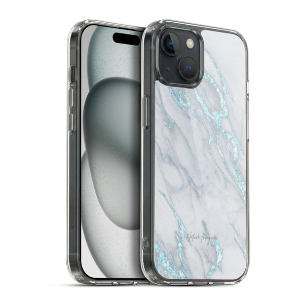 Nature Magick Marble Metallics Blue Soft Gel Case for Apple iPhone 15 Plus & MagSafe